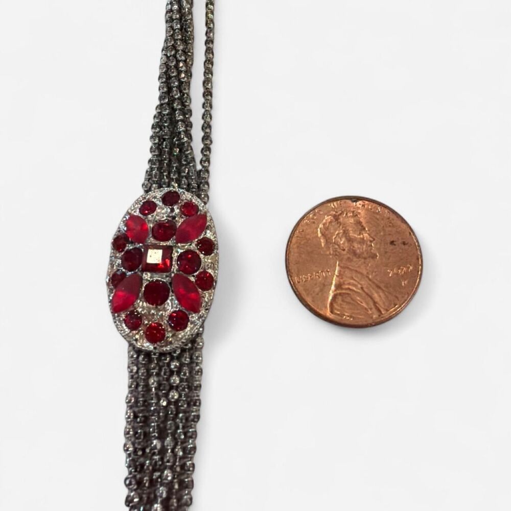 Unbranded Women's Silver and Red Jewellery